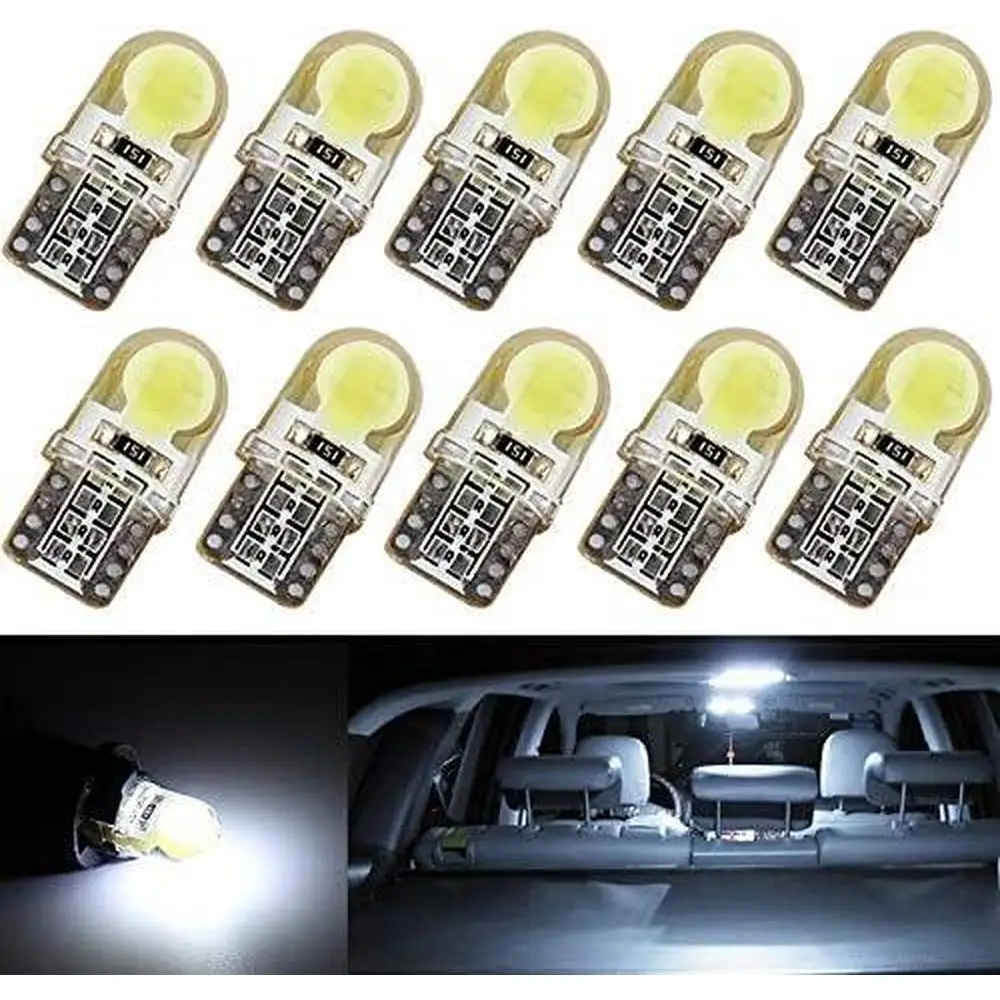 

Лампочки для салона автомобиля LED T10 для T10, 2825, 194, W5W, 168, 192, 175, 147, 152, 108, положение лампочки. 1/10 светодиодных лампочек