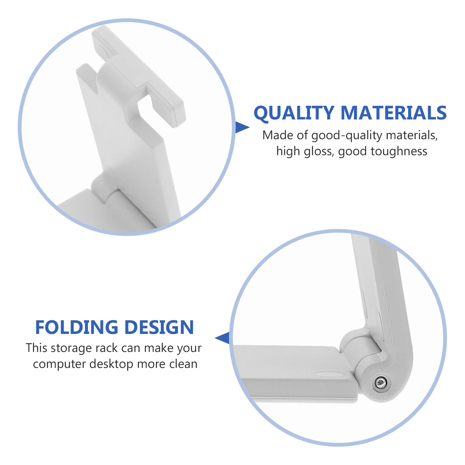 

2Pcs Universal Headset Bracket High Gloss ABS Headphone Rack for Pc Desk Organizer Gaming Gear Mount Side-Mounted Hanger