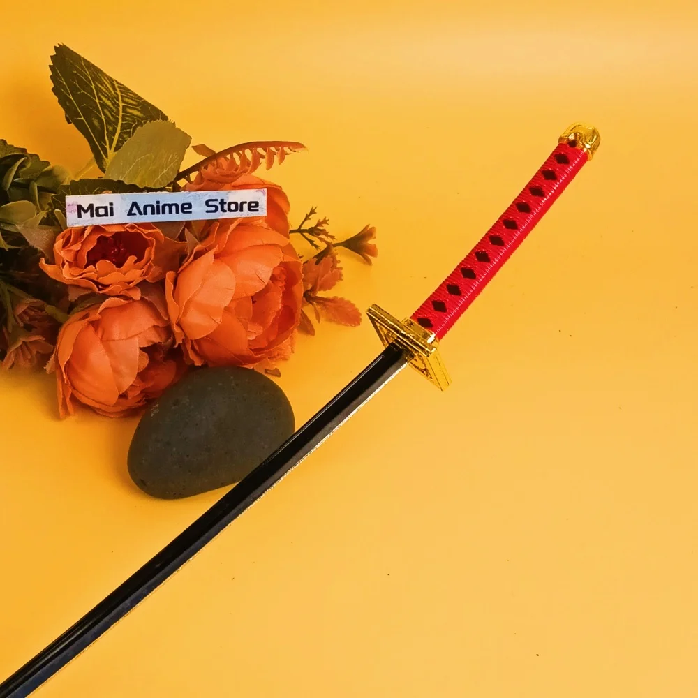 10in الصلب رورونوا زورو كاتانا الحديد النينجا سكين الأصلي صابر المعادن أنيمي زورو هيريو الحجم الحقيقي اليابانية كاتانا لعبة غير حادة هدية
