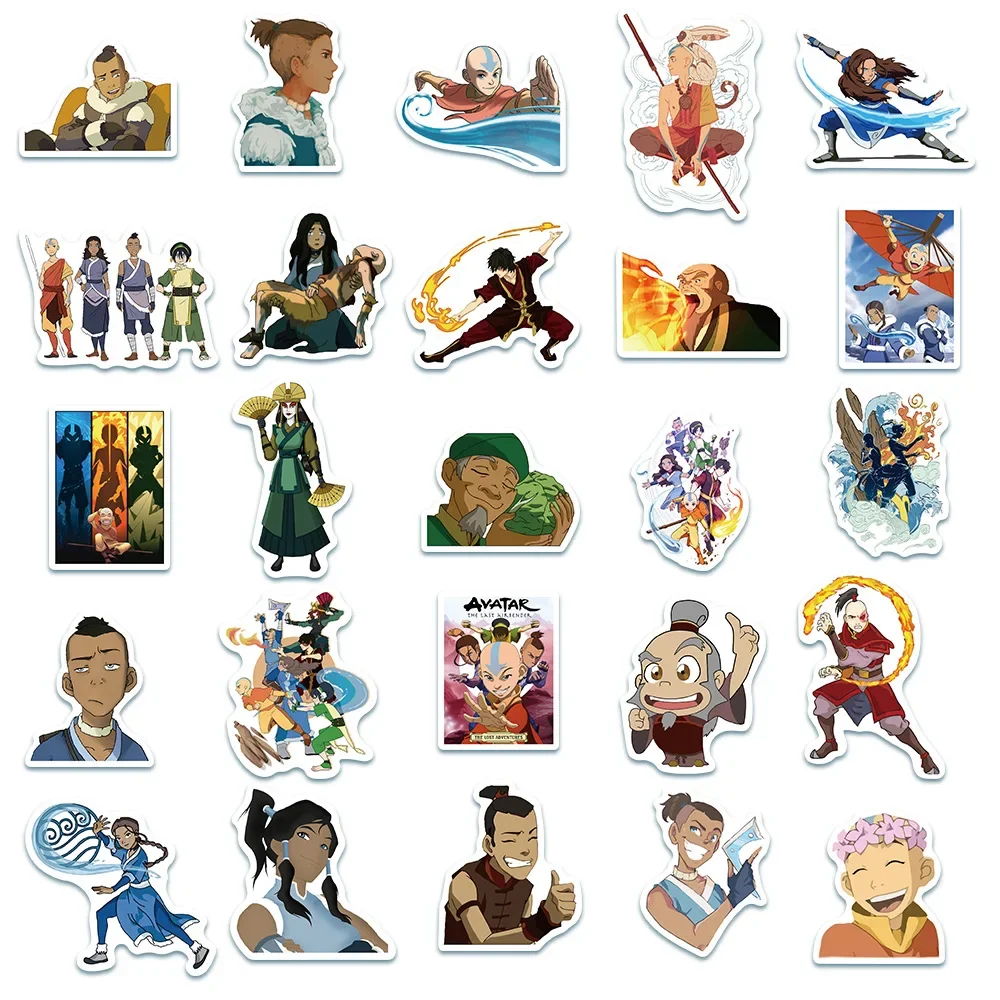 10/30/50PCS Cartoon Cartoon Avatar Last Airbender Graffiti Luggage Laptop Waterproof Sticker Decoration Wholesale