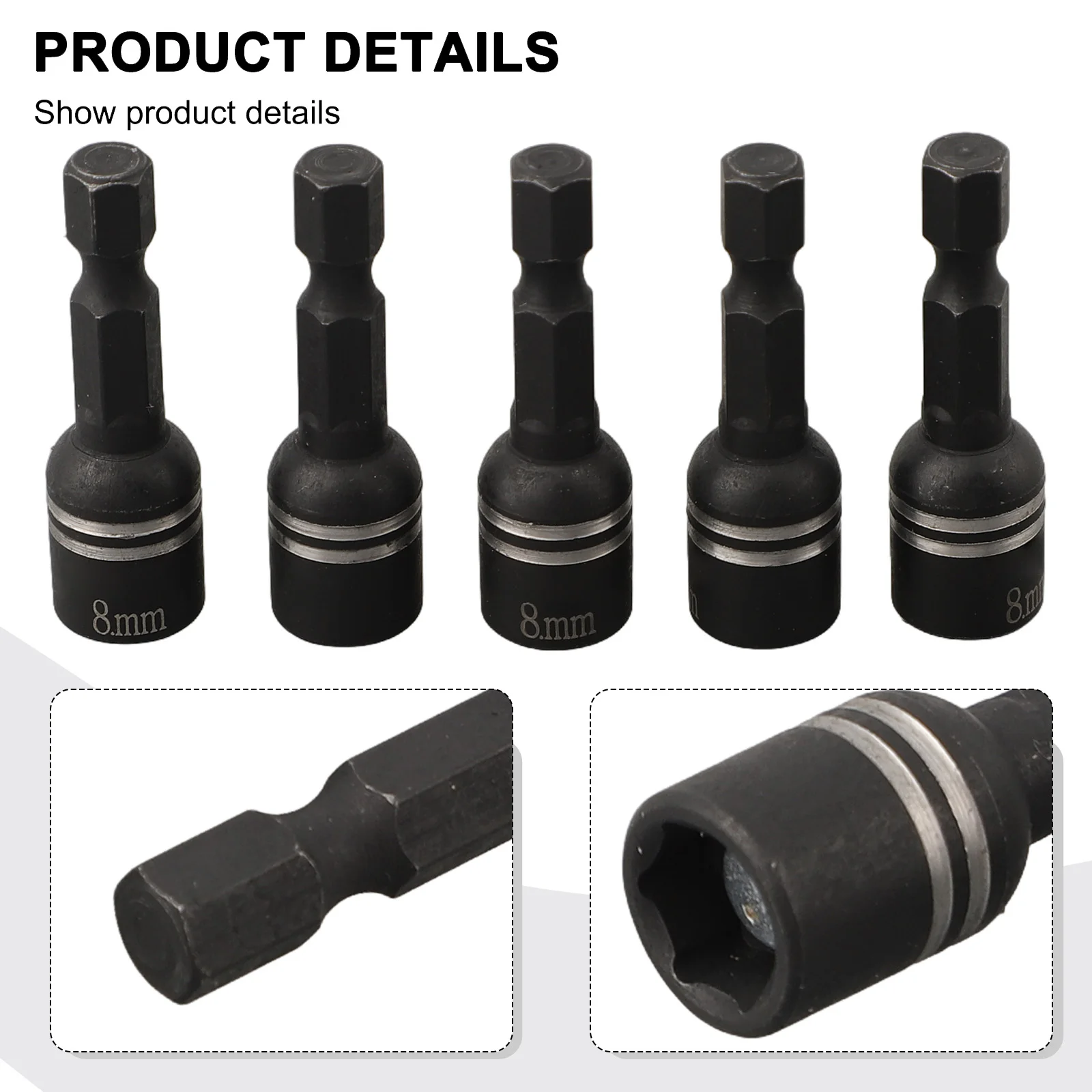 5 teile/satz 8x45mm Magnetische Mutter Schraubendreher Steckschlüssel Bit Hex Schaft Fahrer Adapter 1/4-zoll Hex schäfte Reparatur Werkzeug