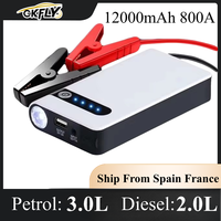 Portable 12V Car Jump Starter Power Bank Portable Car Battery Booster Charger Starting Device Auto Emergency Start-up Lighting