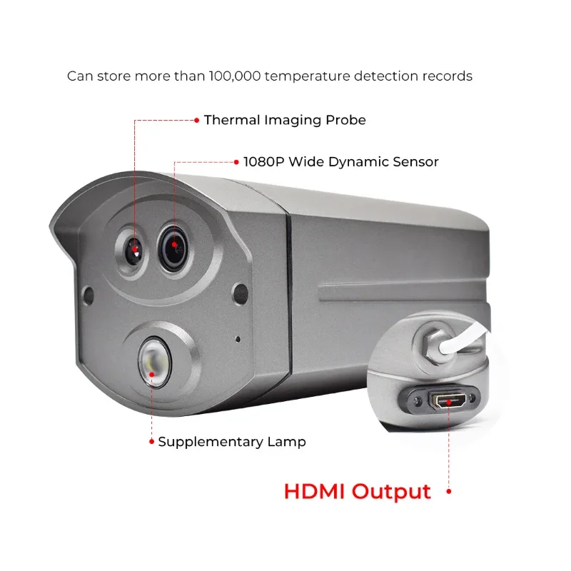 1080P  Temperature Detection AI thermal Camera camera with 16GB storage