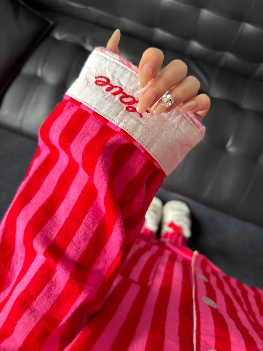 Pure Cotton Fleece Pajamas Long Sleeve Striped Home Clothes for Women Men Couples Large Size Comfortable Sleepwear Set