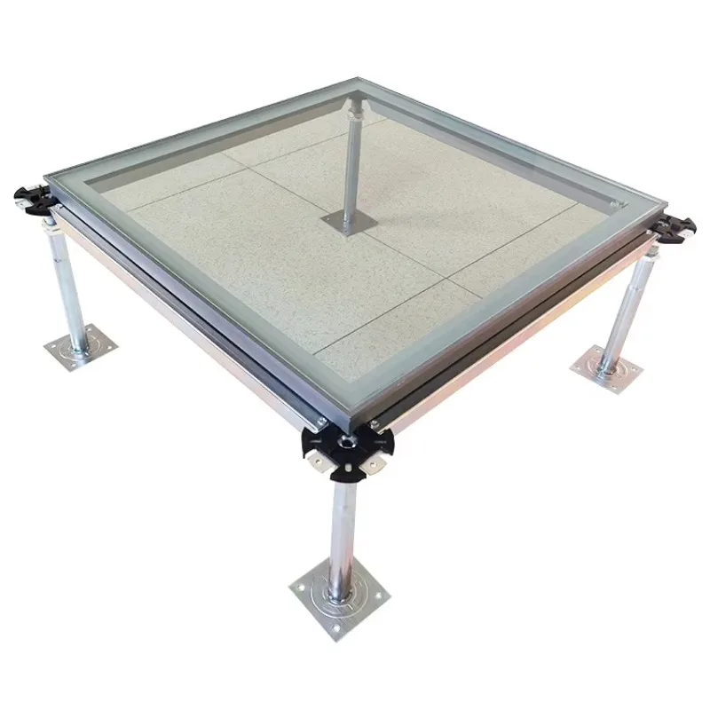 

600Mm * 600mm clear glass platform easy to assemble glass platform portable dance floor stage
