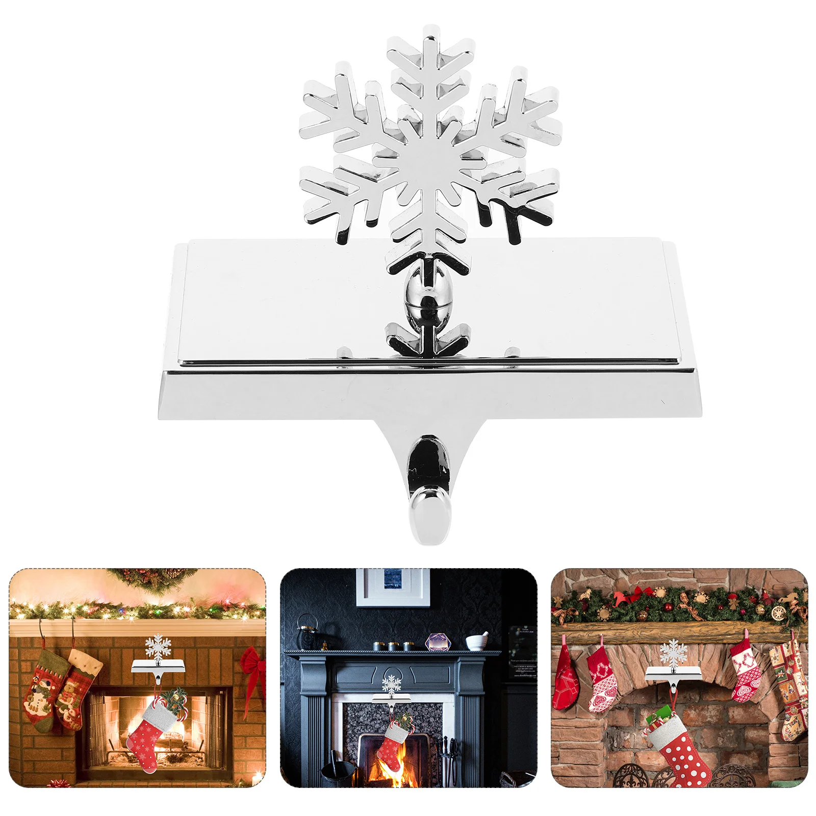 

Christmas Stocking Hanger Iron Hook For Fireplace Mantel Xmas Hanging Holder Holiday Decor Garlands Mount Party Supplies