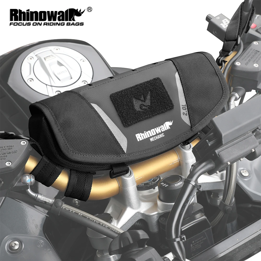 Rhinowalk Motorcycle Handlebar Bag 2L Crossbody Bag With Rain Cover Single-Handed Operation Fits Phone&Action Camera Accessories