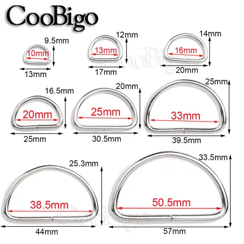 Металлическое D-образное кольцо, пряжка для ремня, сумки, фурнитура для швейных принадлежностей 10 мм, 13 мм, 15 мм, 20 мм, 25 мм, 32 мм, 38 мм, 50 мм пряжка ремня купить - №4