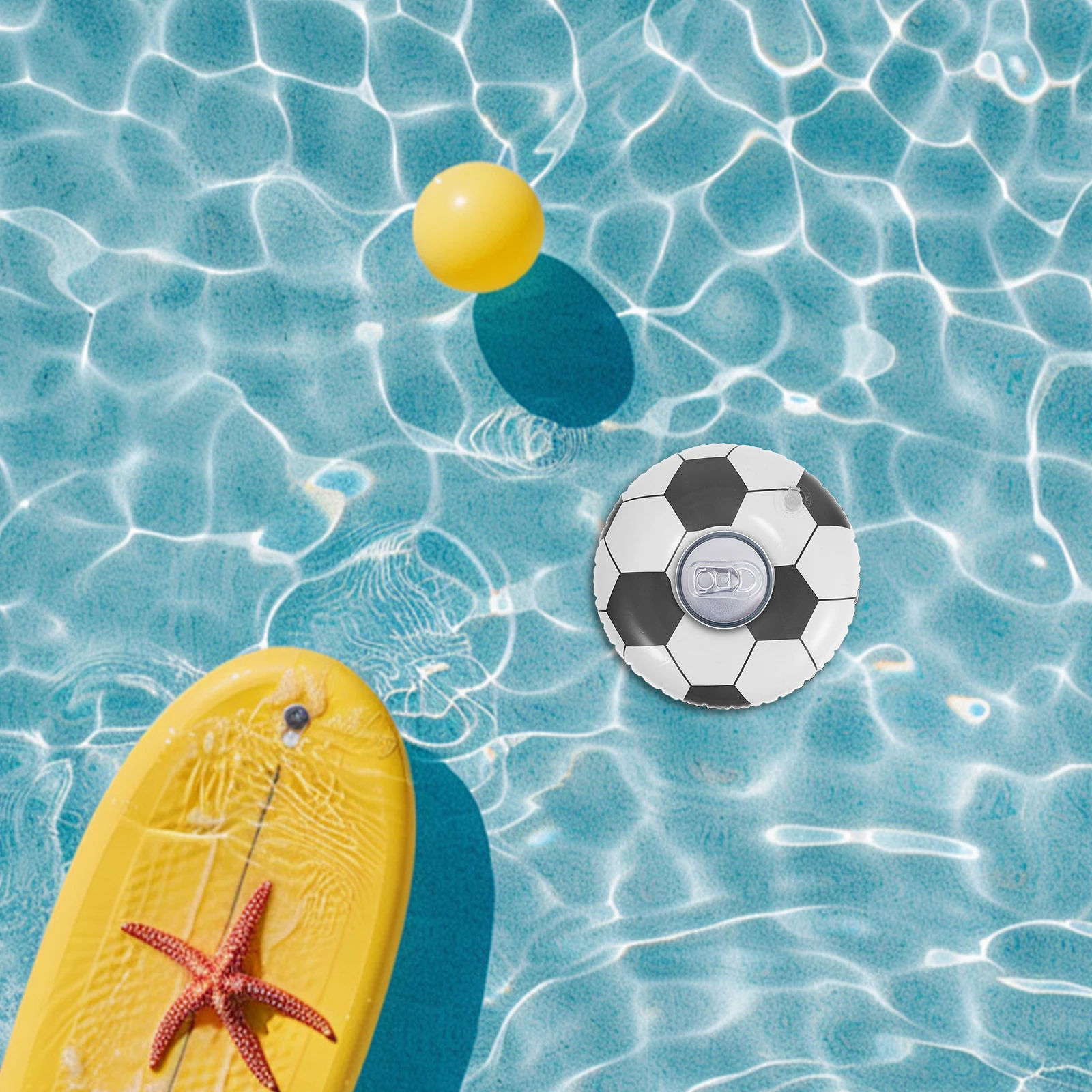 Portavasos inflable de PVC para piscina, accesorios para fiestas en la playa, eventos temáticos de fútbol, juguetes acuáticos, 4 Uds.