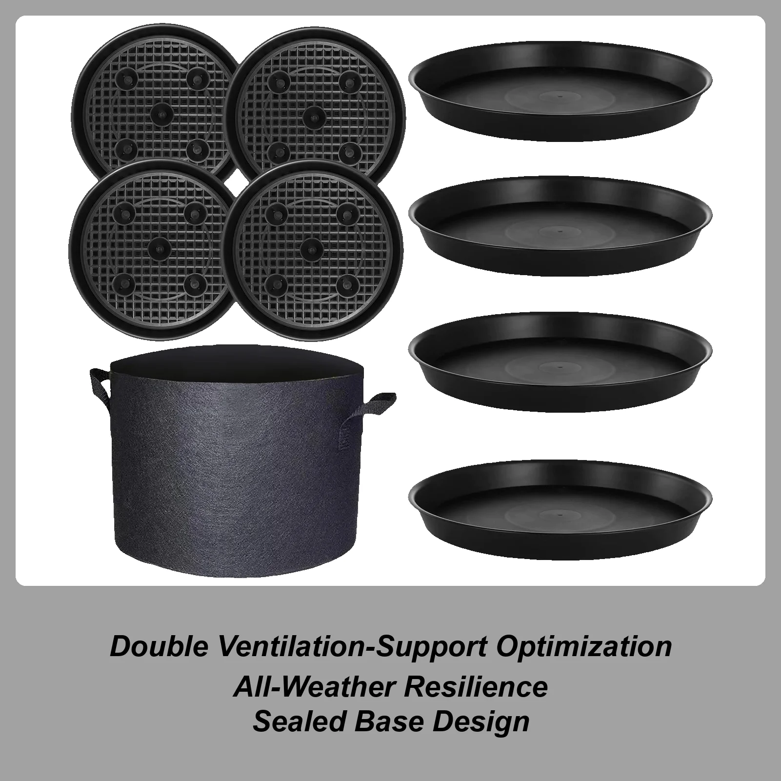 

Plant Watering Tray Fabric Pot Irrigation Saucers Spillproof Fabric Planter Watering Saucers For Indoors Outdoors Balcony Raised