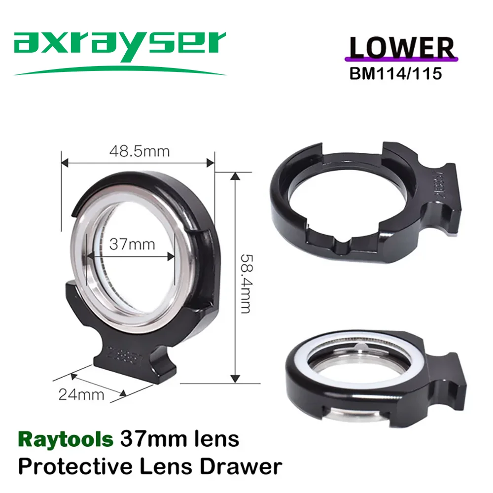 Raytools Protective Laser Protective Windows  Drawer For BT210/240S BM110/111/114/115 Fiber Laser Head Cover Lens Seat