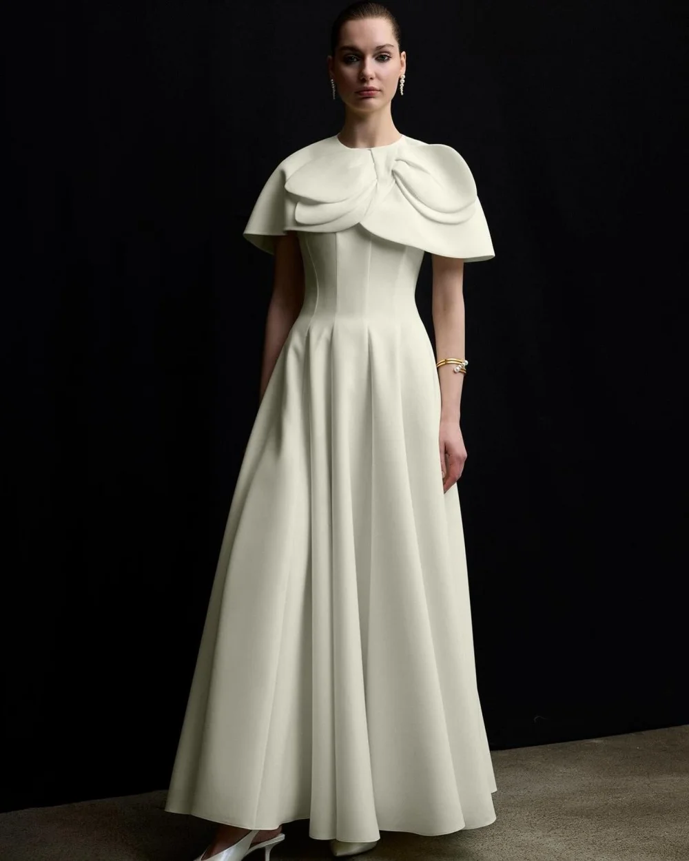

Customized Party Jersey Pleat O-Neck A-line Midi Dresses Bespoke Occasion Prom DHomecoming Simple Elegant High Quality