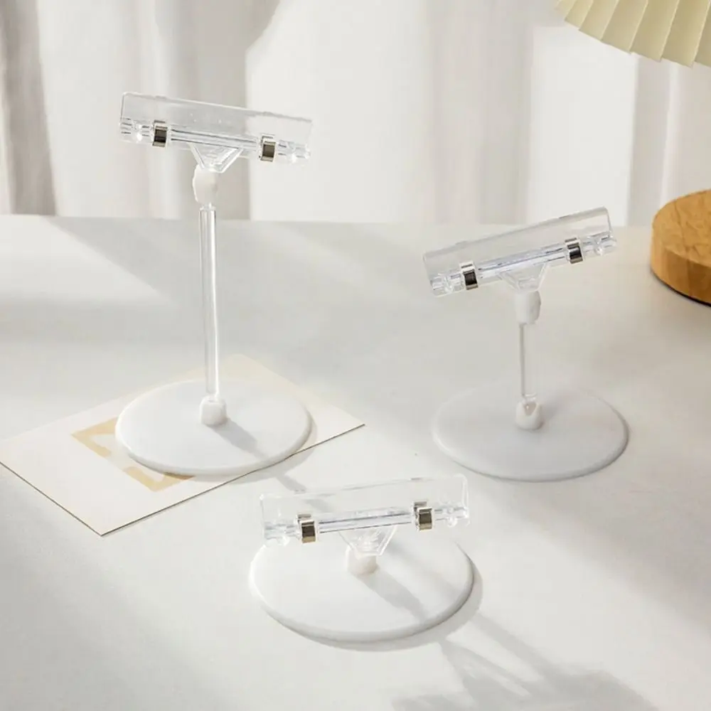 Multifunctional Adjustable Photo Clip Holder Multi-size Transparent Postcard Holder Product Label Rack School Office