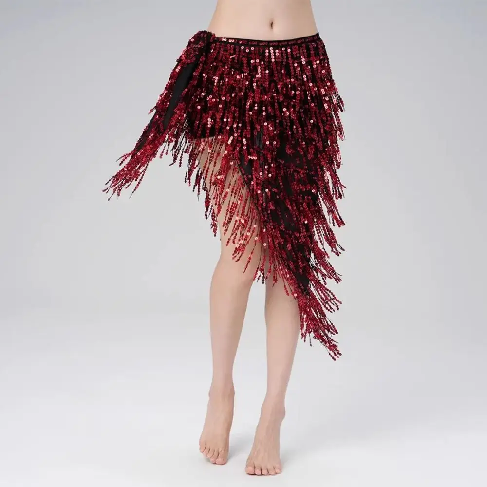 Dancer Tassels Sequin Fringed Skirts Bohemian Sequins Belly Dance Belt Sexy Waist Chain Women