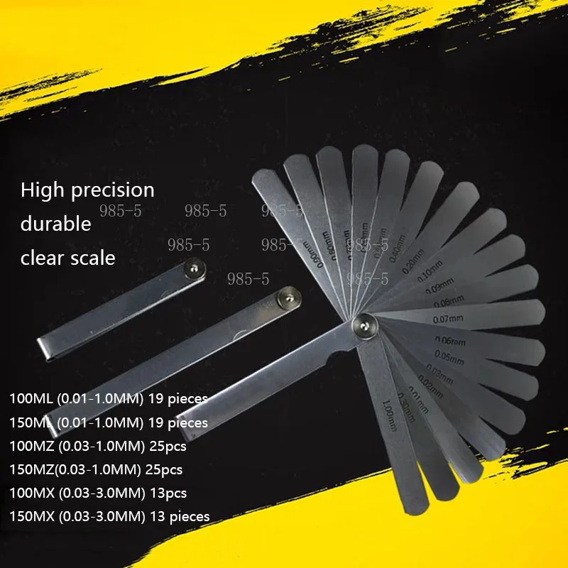 New 0.01-1MM Thickness Feeler Gauge Plug Gauge Gap Measuring Tool for Mechanical Clearance