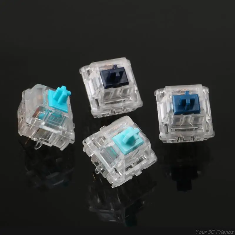 Zealios Zilent V2 Blue Switch For Customized Mechanical Keyboard MX Style 5-Pin Silient Switches 62g 65g 67g JA12 21 Dropship