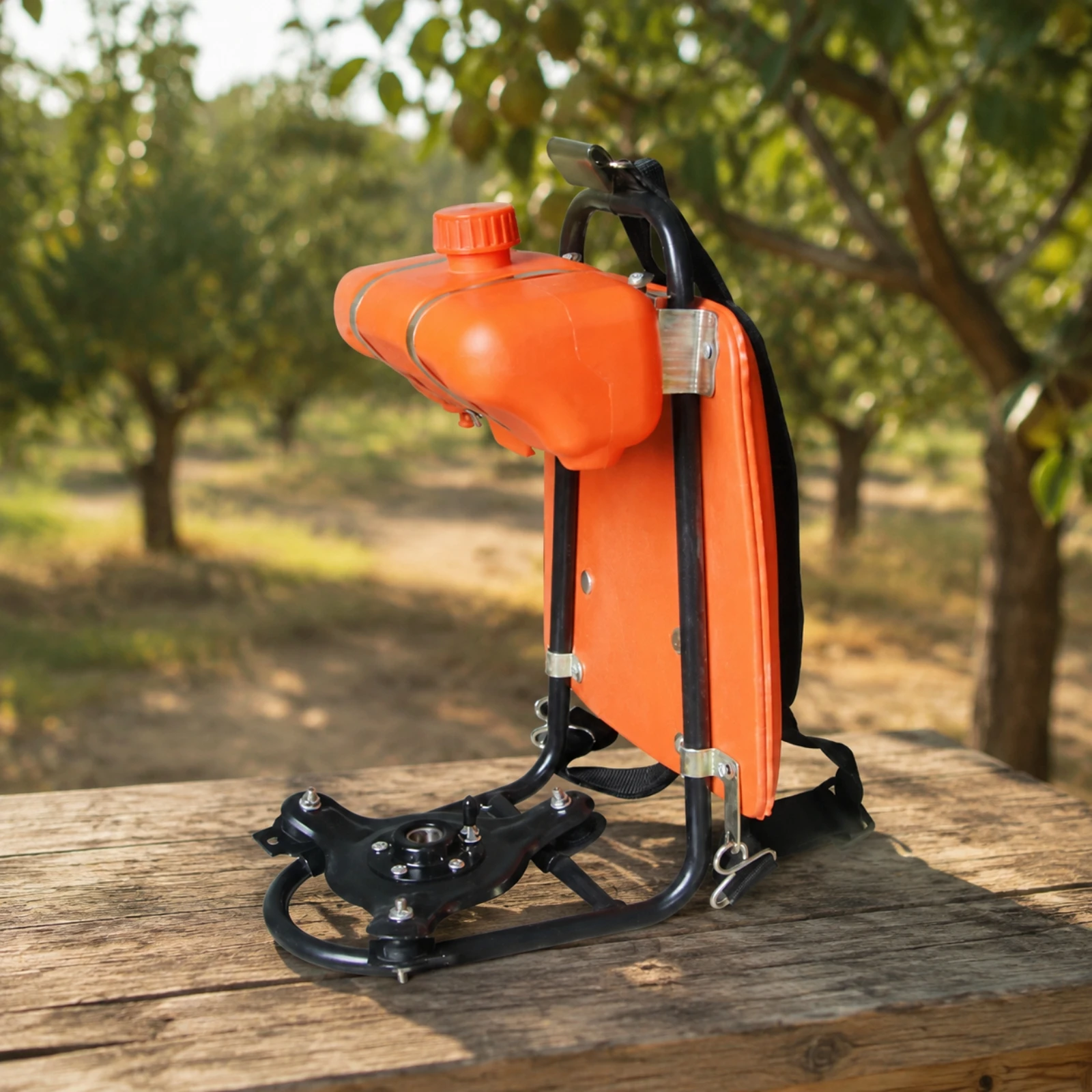 Backpack Frame with Fuel Tank for 328 Trimmer Compatible Mounting Base Supportive Shoulder Straps Brush Cutter Carrying System