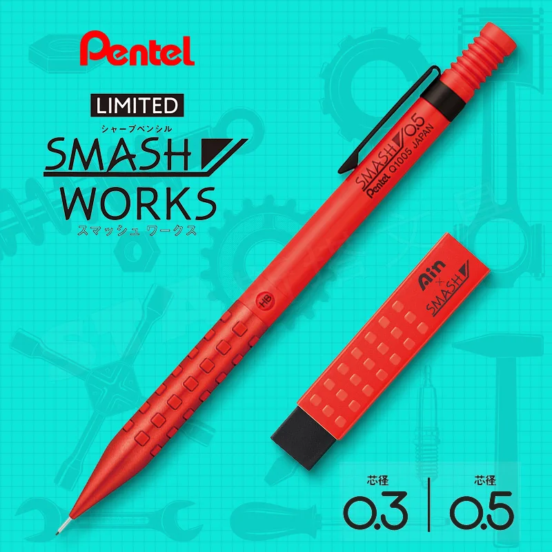 Pentel Smash Q1005 Art Drawing Metal Activity Mechanical Pencil Low Center of Gravity Slip-Resistant 0.5mm For Sketching,Writing - view 2