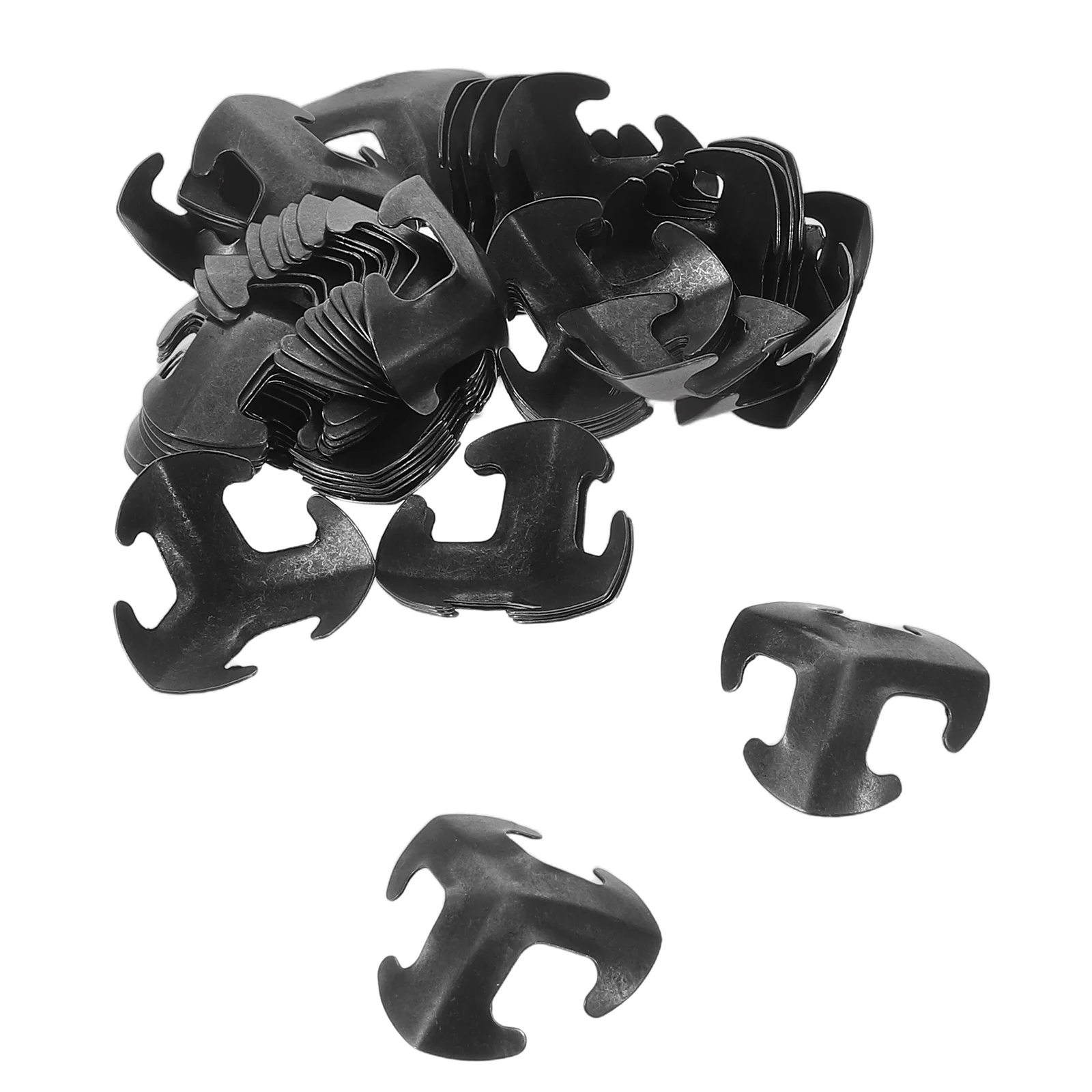 

50Pcs Medieval Armor Scale Plates Black 2.7x2.7cm DIY Metal Armor Crafting Supplies for Knights Cosplay Fantasy Roleplay Costume