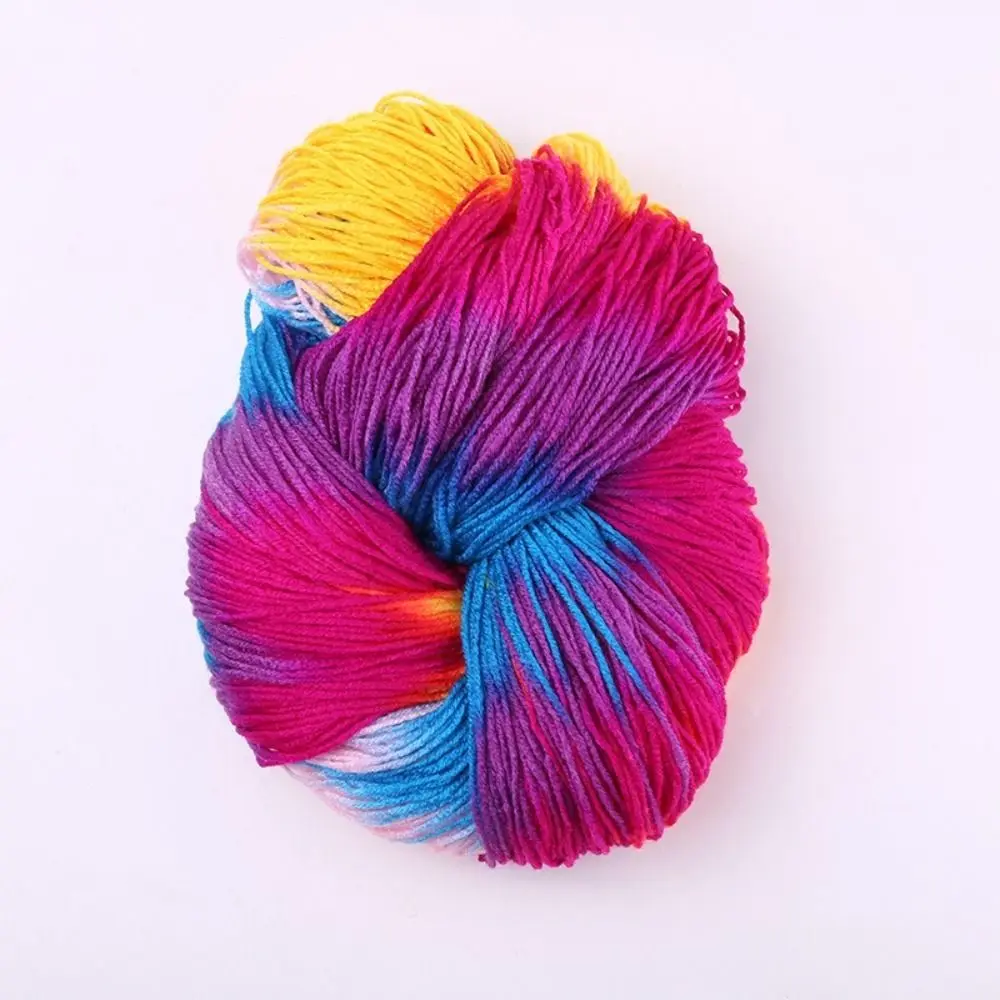Warm Acrylic Wool Yarn Segment Dyed Mixed Color Knitting Crochet Thread Hand-woven Scarf