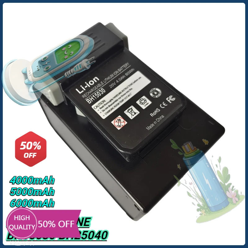 20V 6.0Ah Replacement Battery for Hoover BH15030 BH25040 BH25030 BH15260PC ONEPWR Battery Compatible for Hoover ONE Rechargeable