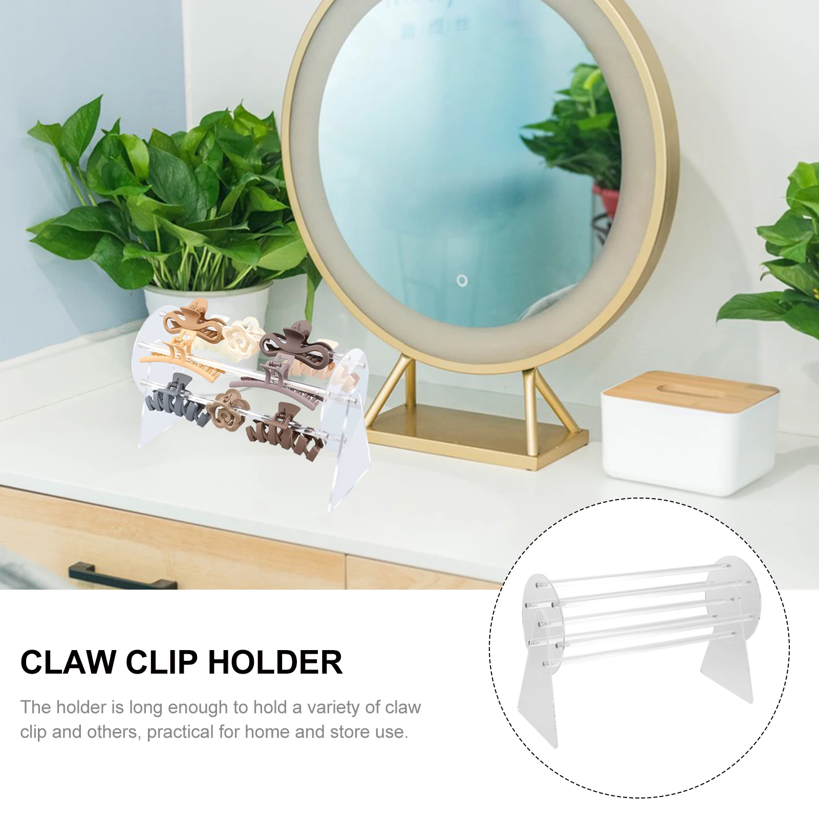 

Acrylic Hair Clip Display Hair Claw Clip ganizer Holder Display St Clear Transparent ganizer Storage Rack Accessories Holder