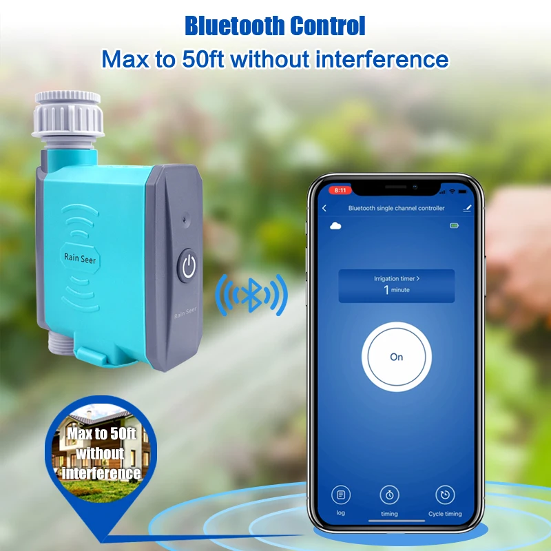 Rain Seer Smart Life Bluetooth Garden Home Irrigation Watering Timer WiFi Water Timer Mobile Phone Remote Controller Test link