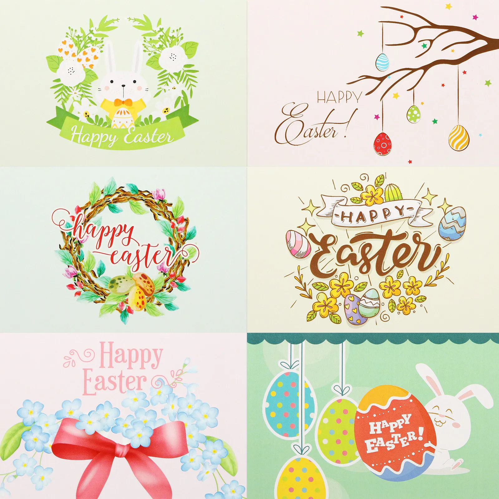 Easter Greeting Set Blank Holiday Cards Easter Paper Greeting Card Envelopes Included Thick Paper Bright Patterns