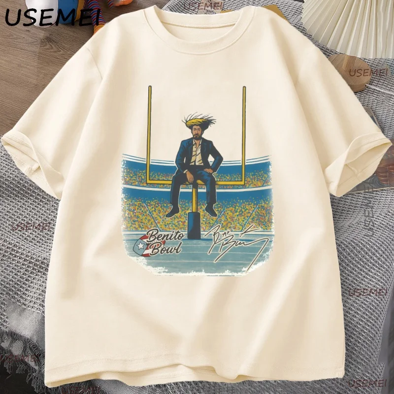 خمر بينيتو السلطانية تي شيرت كرة القدم سيئة الأرنب سوبر السلطانية تي شيرت جولة الرقبة رجل الملابس القطن قصير الأكمام الشارع الشهير تيز