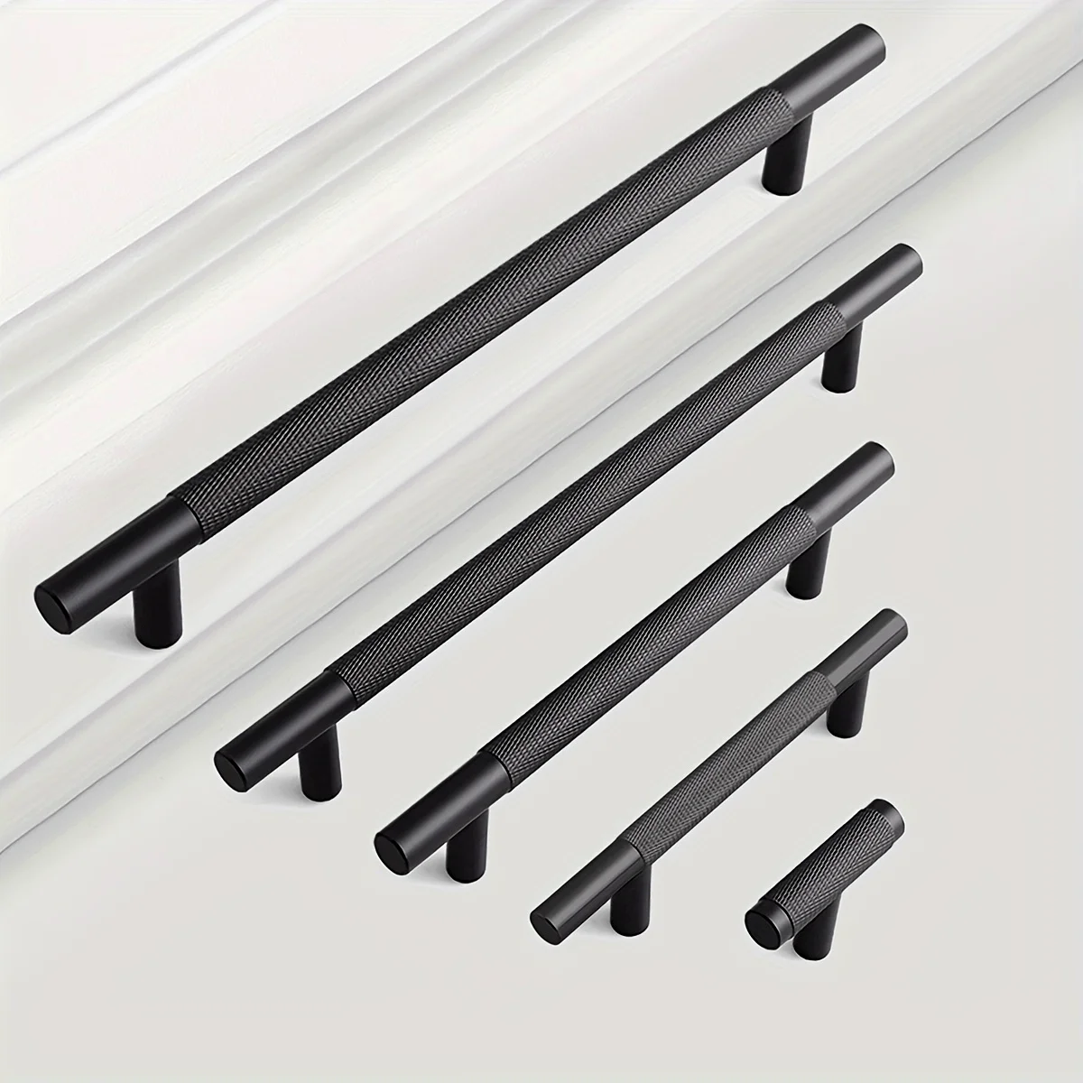

10pcs Black Cabinet Pulls Stylish Extended Cabinet Door Handle, Cupboard Pulls Furniture Handle Modern T Bar Cupboard Pulls