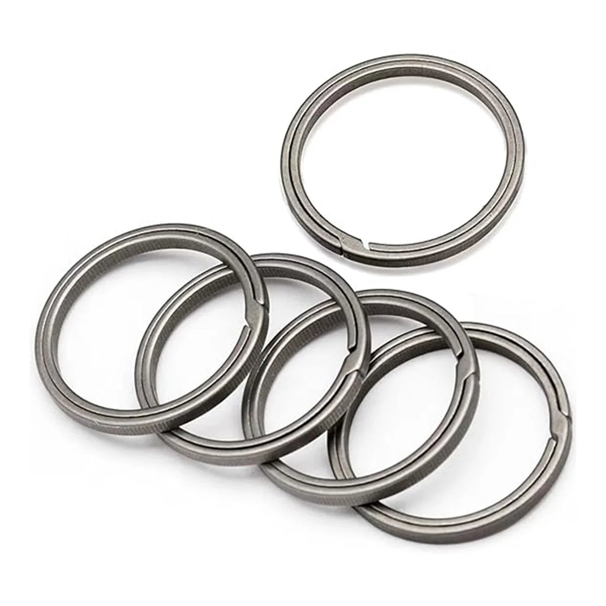 Titanium Key Ring, Quick Release Side-Pushing Ring, Super Lightweight Key Organizer, Outer Diameter 30MM, 5PCS