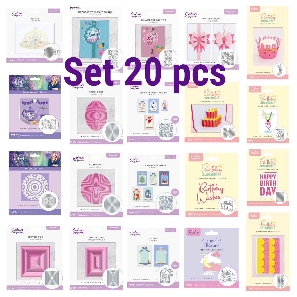 

2025 New Dies Christmas Decorative Plaque Swing 3D Pop-Up Candles Wishes Birthday Letters Scrapbooking DIY Greeting Card Bow Die