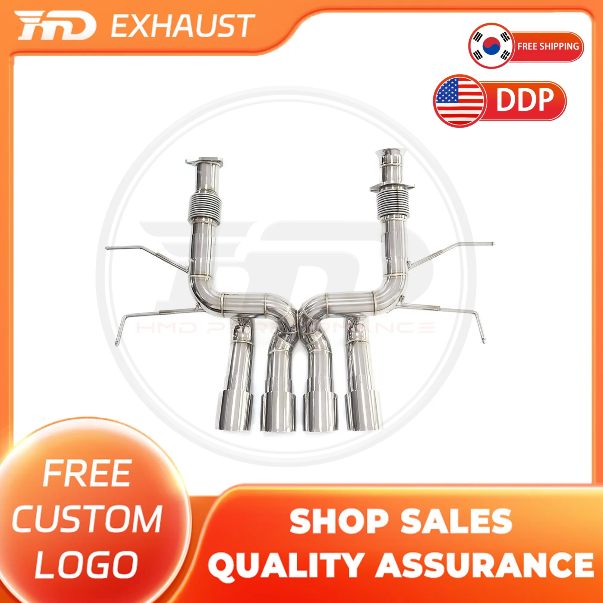 

HMD Hot sale Exhaust System SS304 exhaust Catback for Corvette C8 Z06 High Flow Performance
