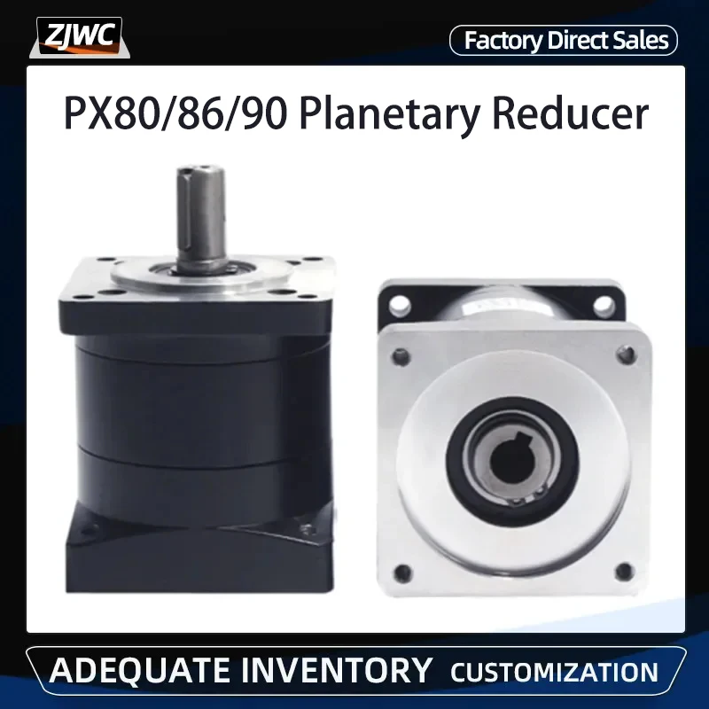 

PX86 PX80 PX90 Planetary Reducer Gearbox Ratio 3/4/5/6/10/13/16/20/24/30/36 Low Noise for Nema34 Nema32 Servo/stepper Motor