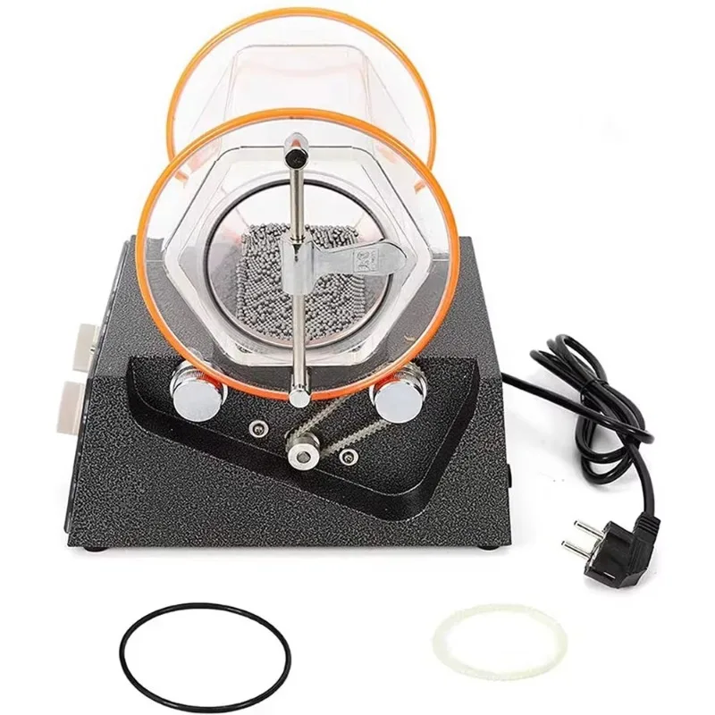 KT-6808 150W Rotary Jew-elry Polisher - Metal Deburring & Grin-ding Tumbler for Go-ld Sil-ver Plat-inum
