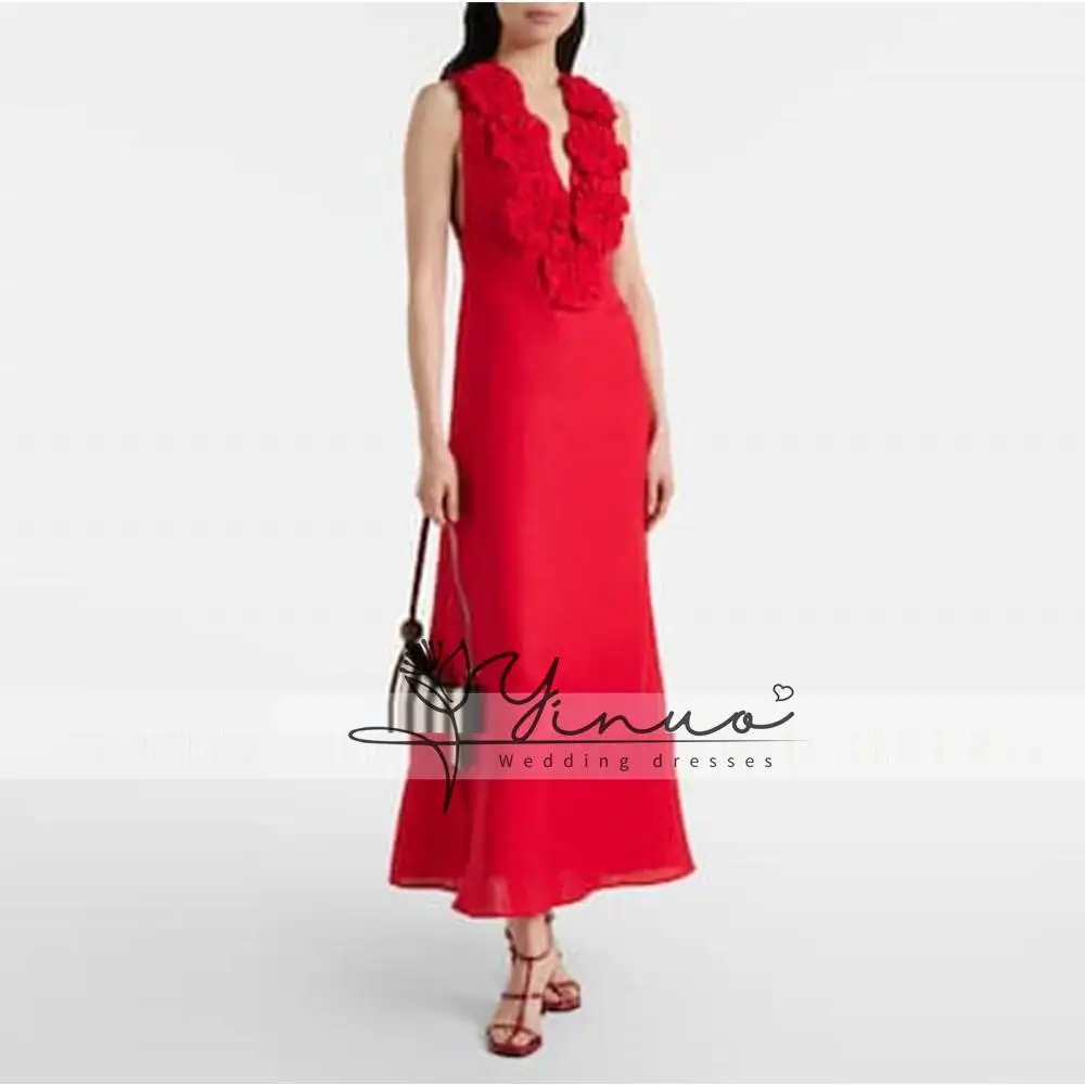 

Индивидуальное женское вечернее платье с V-образным вырезом, приталенное, в пол, с цветами и бисером, длинное, для выпускного вечера, свадьбы или торжественной вечеринки