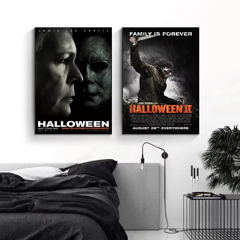 أفلام الرعب الكلاسيكية هالوين مايكل مايرز شخصيات الهدايا الملصقات والمطبوعات حائط لوح رسم الفن صور ديكور المنزل #2