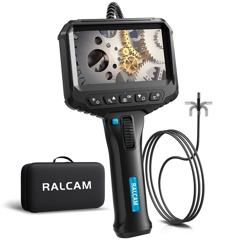 180 Degree 4.3 Inch Screen IP67 Waterproof Inspection Endoscope Camera Steering Borescope for Automotive Engine Checking