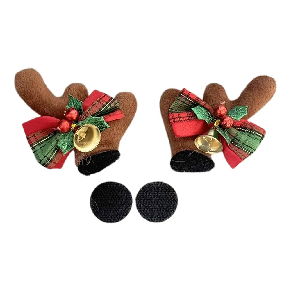 خوذة تزلج من فراء عيد الميلاد قابلة للفصل لتزيين خوذة الدراجة النارية وإكسسوارات خوذة ركوب الدراجات #2