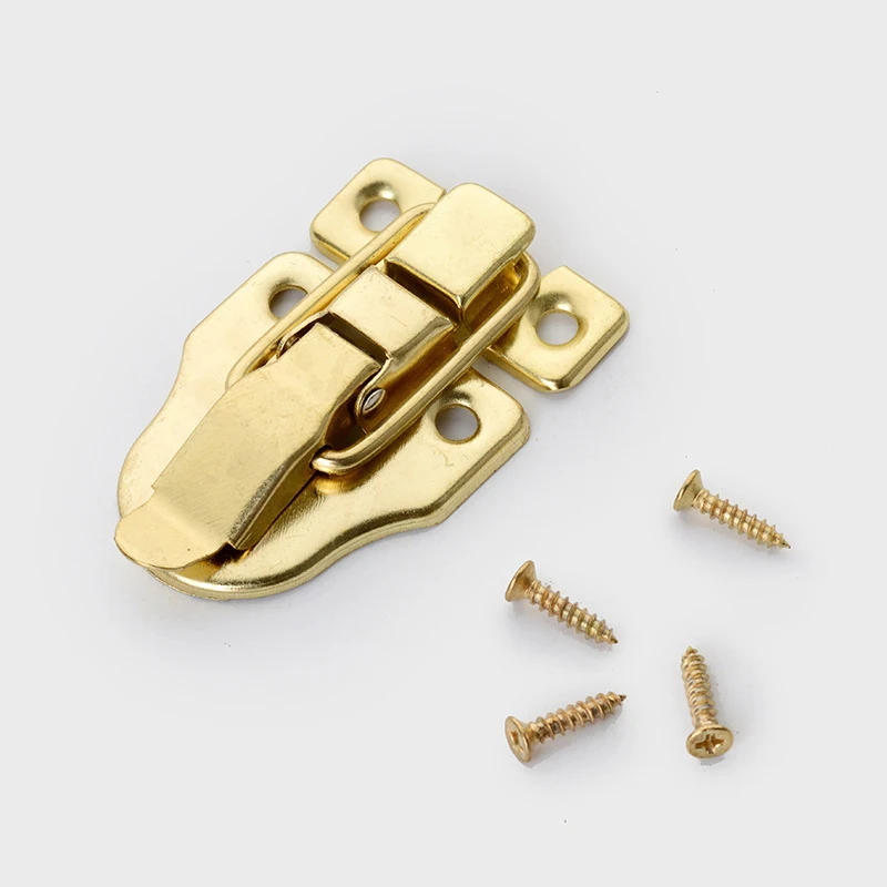4pcs Vintage Jewelry Wood Box Hasps Drawer Latches Decorative Suitcases Hasp Latch Buckle Clasp Furniture Hardware