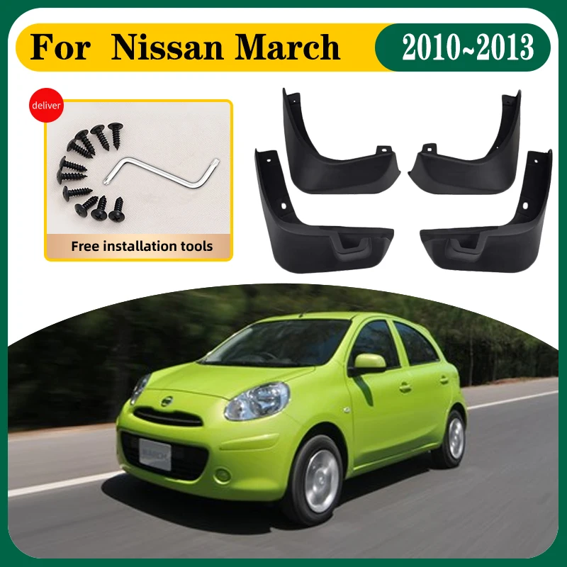 

Car Mud Flaps For Nissan March K13 Micra 2010 2011 2012 2013 Mudflap Splash Guards Front Rear Fenders Car Accessories Mudguards