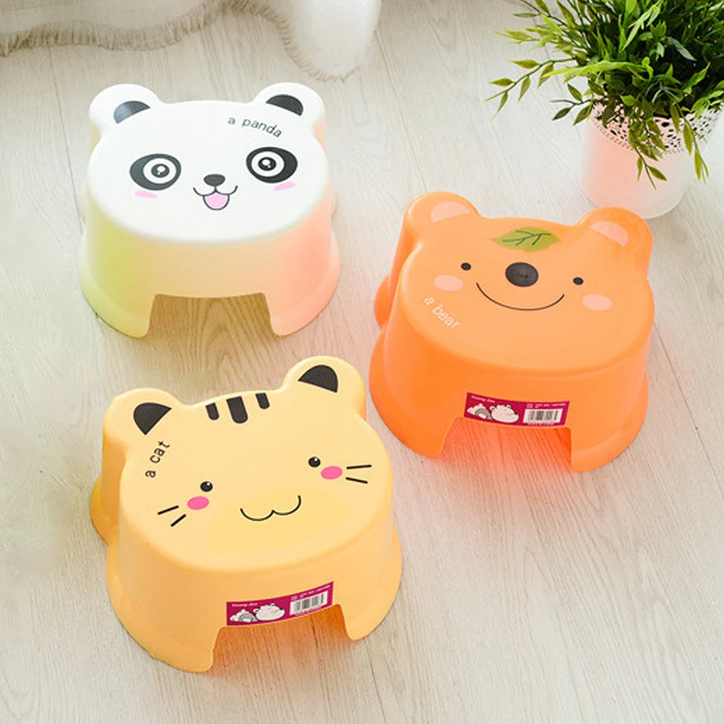 Bath Bench Foot Stool Walking Chair Fine Workmanship Cartoon Style Attractive Multipurpose Bathroom Home Supplies Type