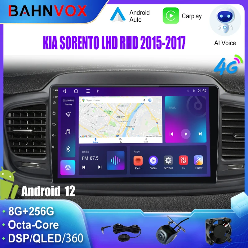 

Автомобильный радиоприемник Android с GPS-навигацией, мультимедийный видеоплеер для KIA SORENTO LHD RHD 2015 2017, стереомагнитофон, экран