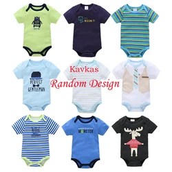 Kavkas Baby Cotton Onesie Random 1 Piece Boy Baby Newborn Bodysuit Randomly Given Kids Rompers Short Sleeve Clothes for 0-12