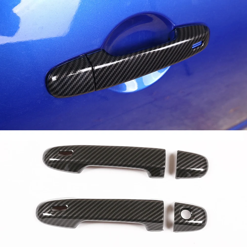 Car Exterior Door Handle Cover Trim for Toyota 86 GT86 Subaru BRZ 2012-2020(Carbon Fiber)