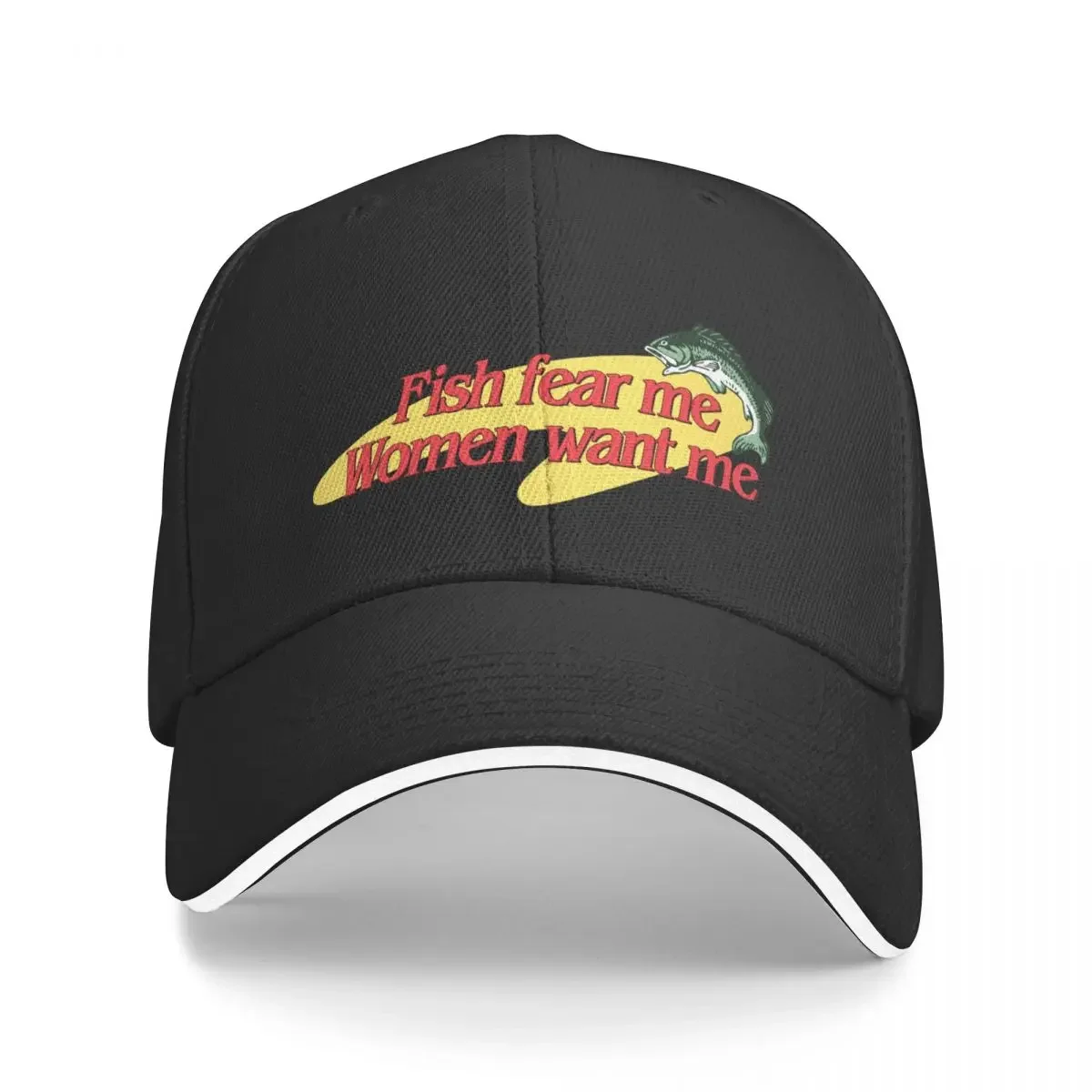 

Fish Fear Me Women Want Me Baseball Cap Hat Luxury Brand Sports Cap Visor Men Golf Wear Women's