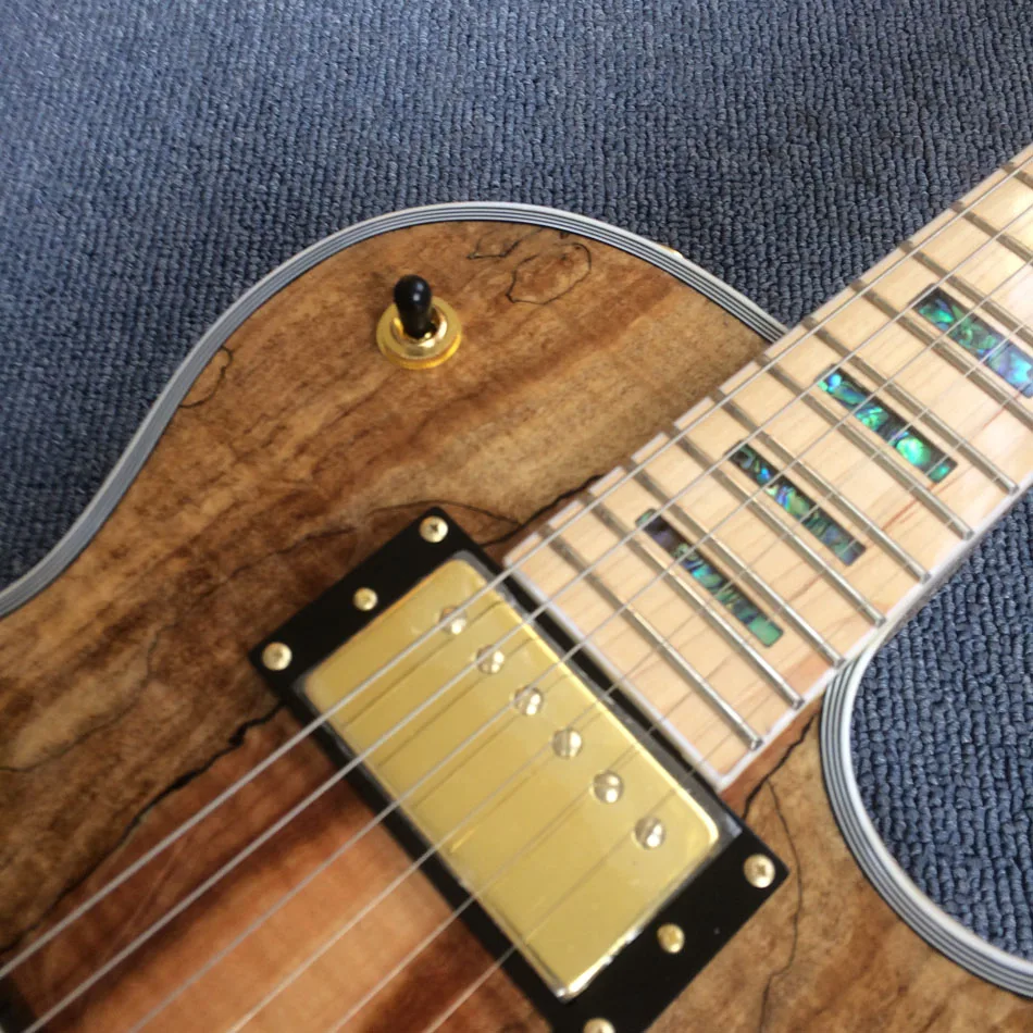 High quality customized electric guitar, maple fingerboard, Real abalone mother inlay