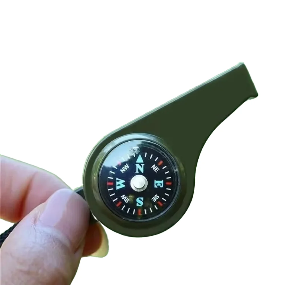 3-in-1 Outdoor-Notfallpfeife mit Kompass, Thermometer, Outdoor-Pfeife, Bequem zu Tragen, Geeignet für Camping und Wandern – Detail 7