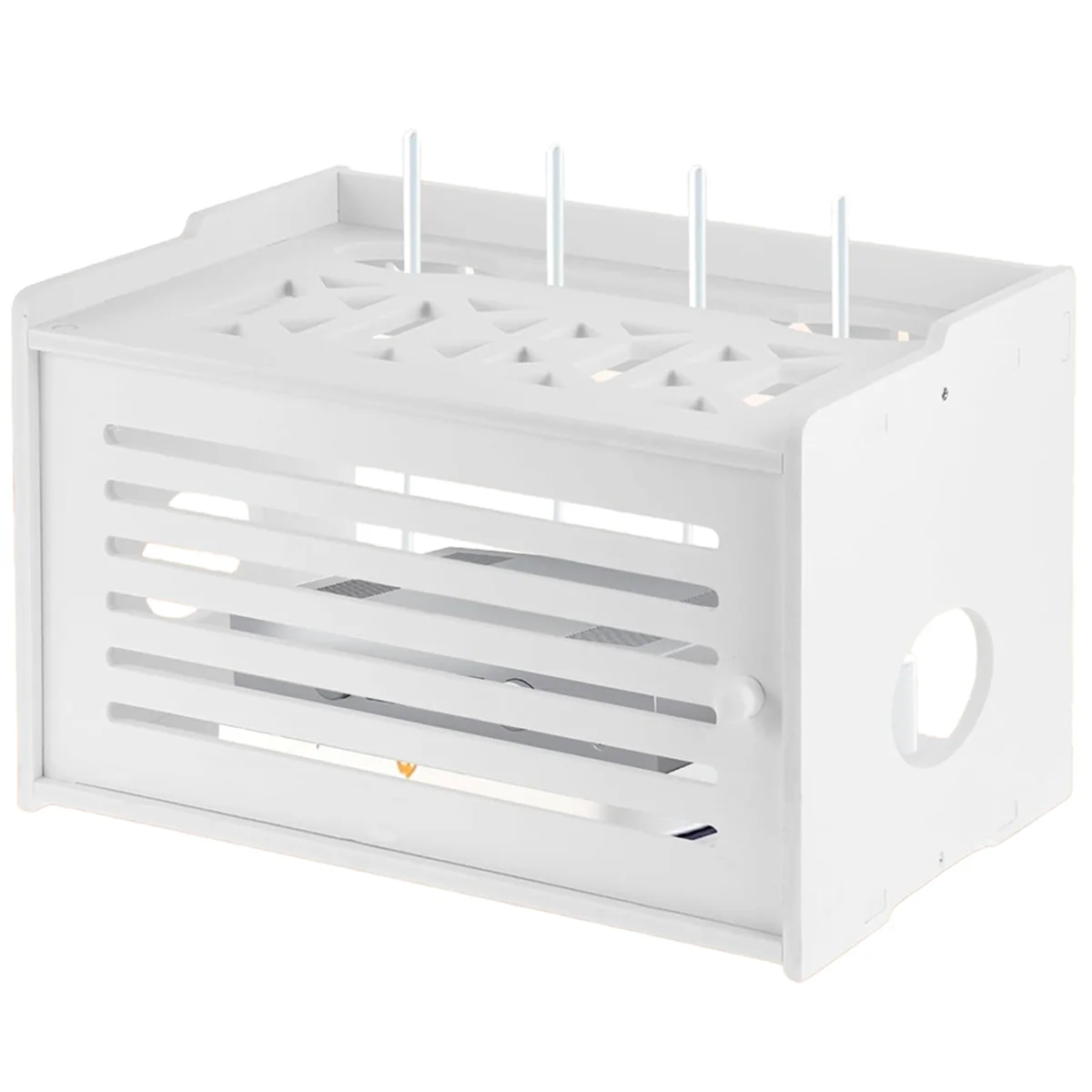 Y31A Router Regal Lagerung, Projektor Regal, Projektor Ständer, Router Lagerung Box, Power Strip Kabel Management Hider Rack