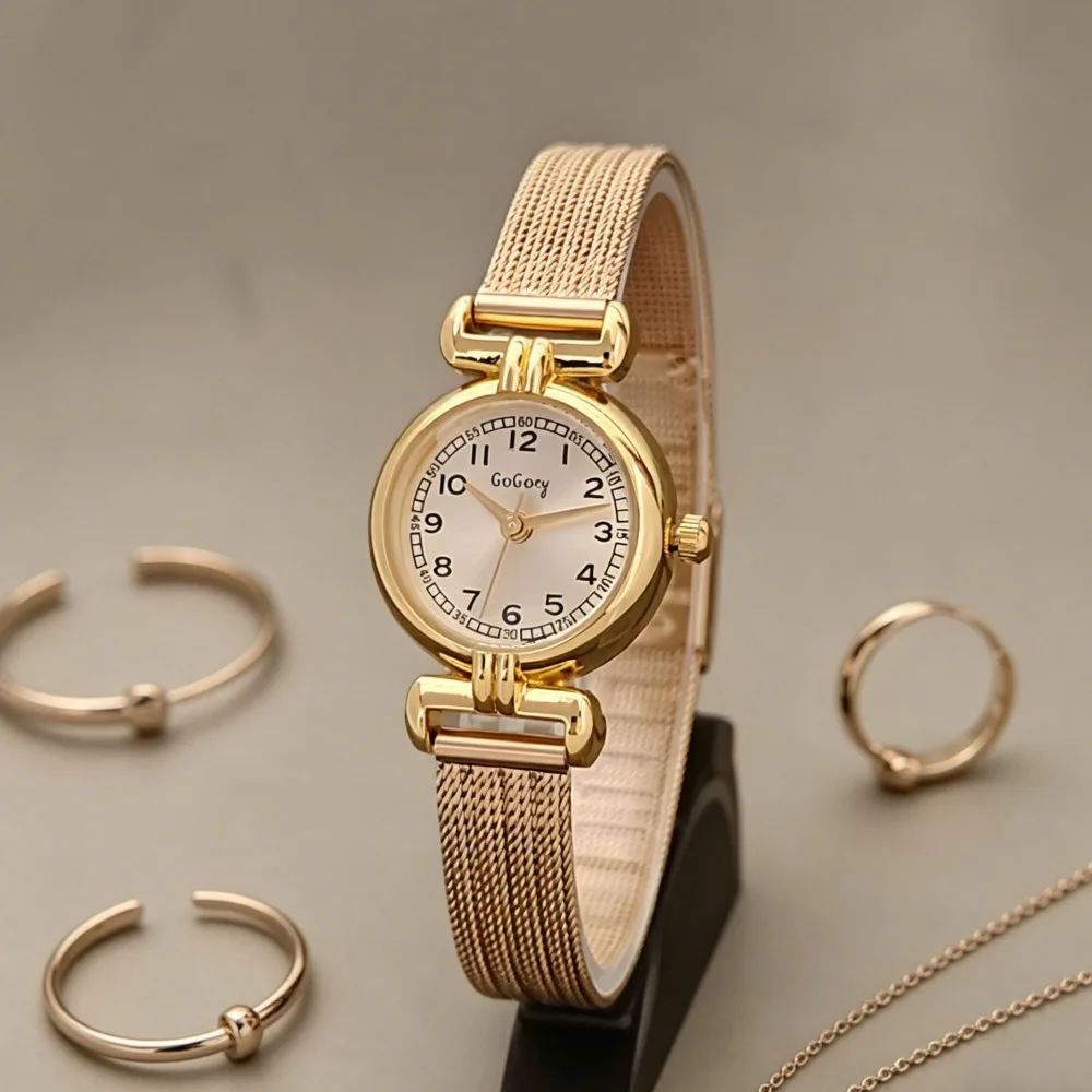 Simple Round Dial Women Watch Adjustable Stainless Steel Strap Women's Quartz Watch Student Gift Luxury Wristwatches Reloj Mujer